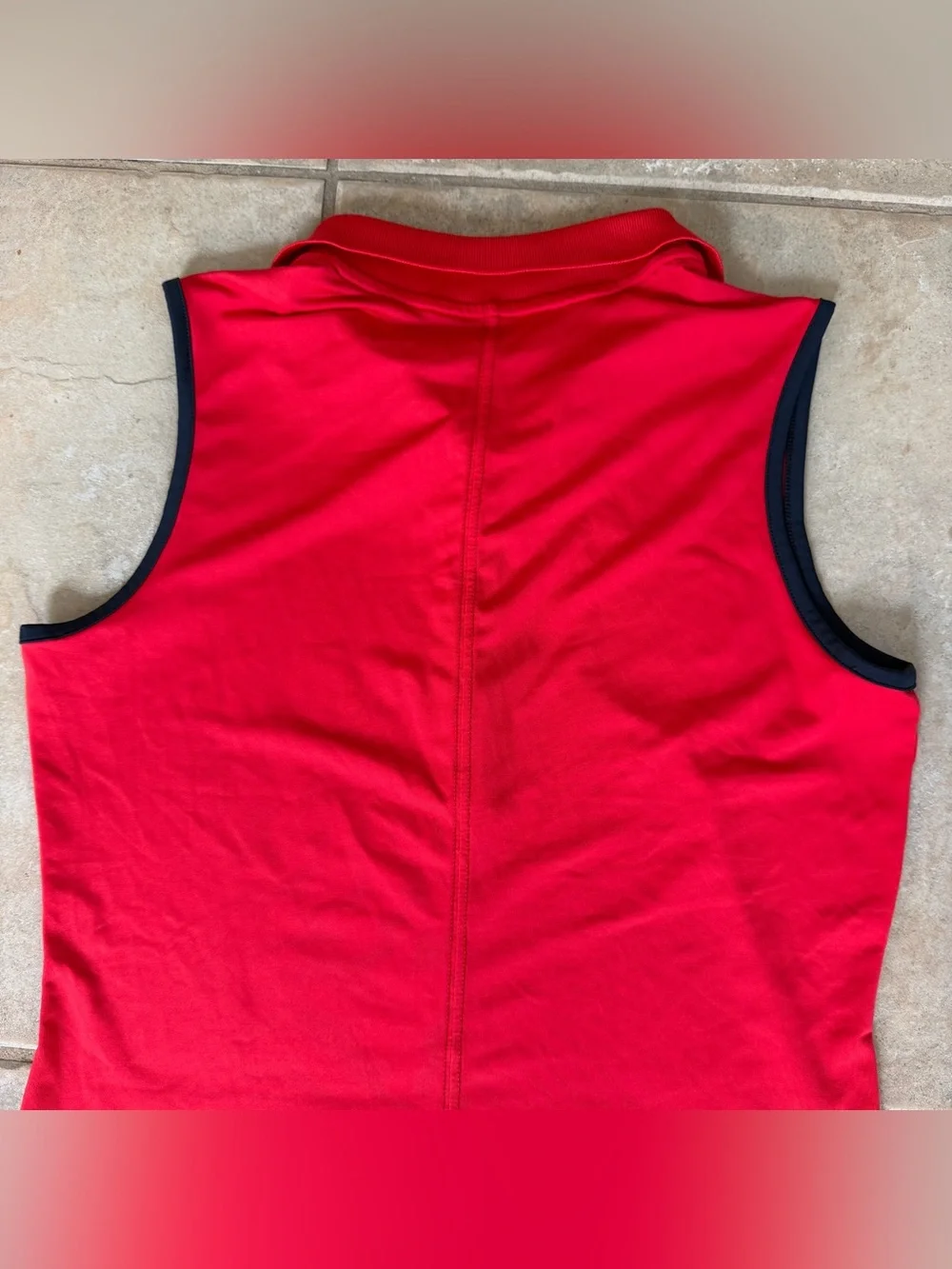 Nike Golf Women’s Dri-FIT Tour Performance Red Sleeveless Polo Shirt Size Small
